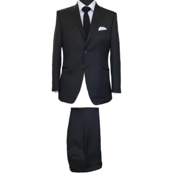 CB11024 - Black Twill Solid, 100% Wool