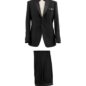 CB91301 - Black, Stretch, 100% Wool, Satin Lapel