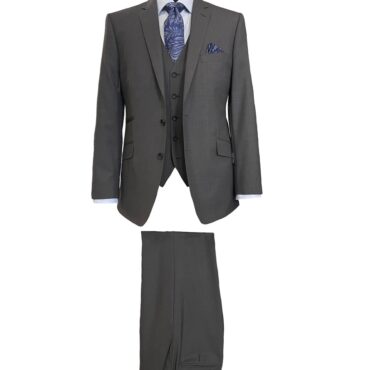 CG21168 - Dark Grey Solid Tropical, 100% Wool