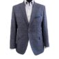 CN51247 - Blue Plaid, 74% Wool, 14% Silk, 12% Linen