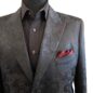 EB13104 - Black Floral, 73% Wool, 27% Silk, $925