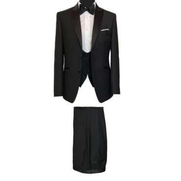 EB91120 - Black Solid Tuxedo, 100% Wool
