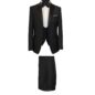 EB91120 - Black Solid Tuxedo, 100% Wool