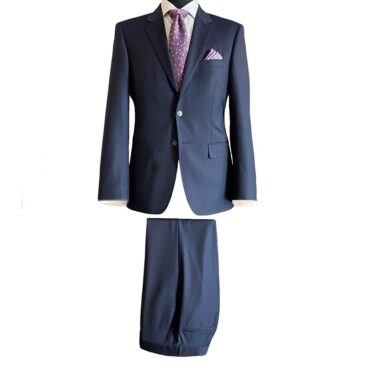 CN51070 - Dark Blue Mini Herringbone, 100% Wool