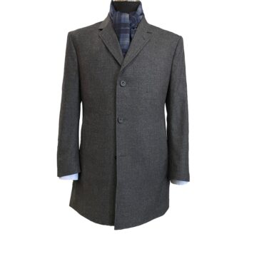 EG23027 - Dark Grey Mini Check Flannel, 100% Wool