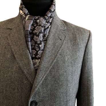EG23470 - Grey Herringbone, 100% Wool
