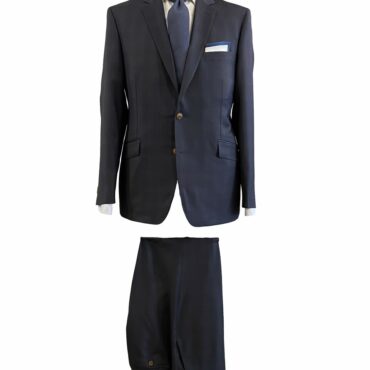 EN54004 - Dark Navy Plaid, Zegna, 100% Wool, $1,300