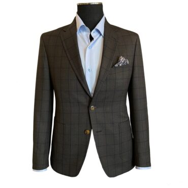 ER19701 - Brown/Navy Plaid, 100% Wool